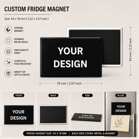 Custom Magnet Kulkas Foto Aesthetic Persegi Panjang 2" x 3" inchi | Fridge Magnet Souvenir Murah